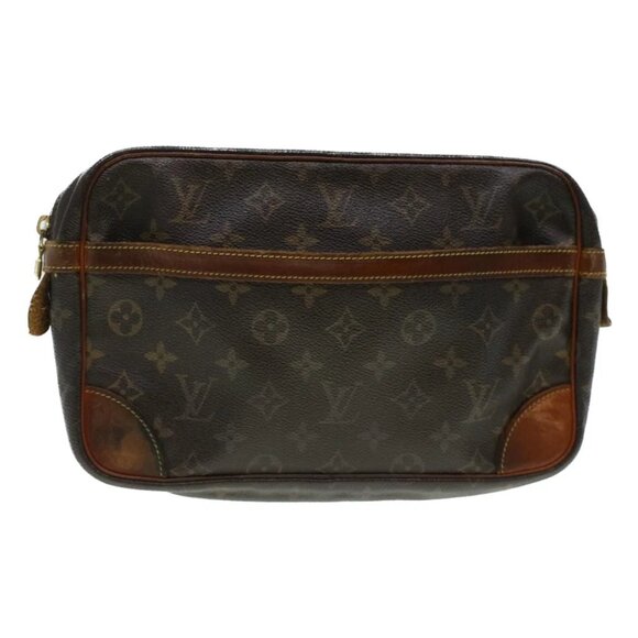 LOUIS VUITTON Monogram Compiegne 28 Clutch Bag M51845 LV Auth 44405 - Picture 1 of 14